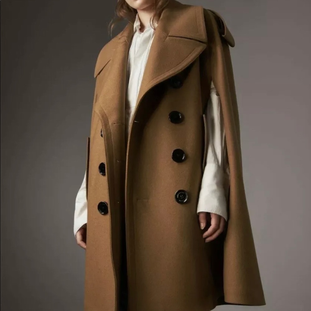 Burberry Wool Double-breasted Military Cape